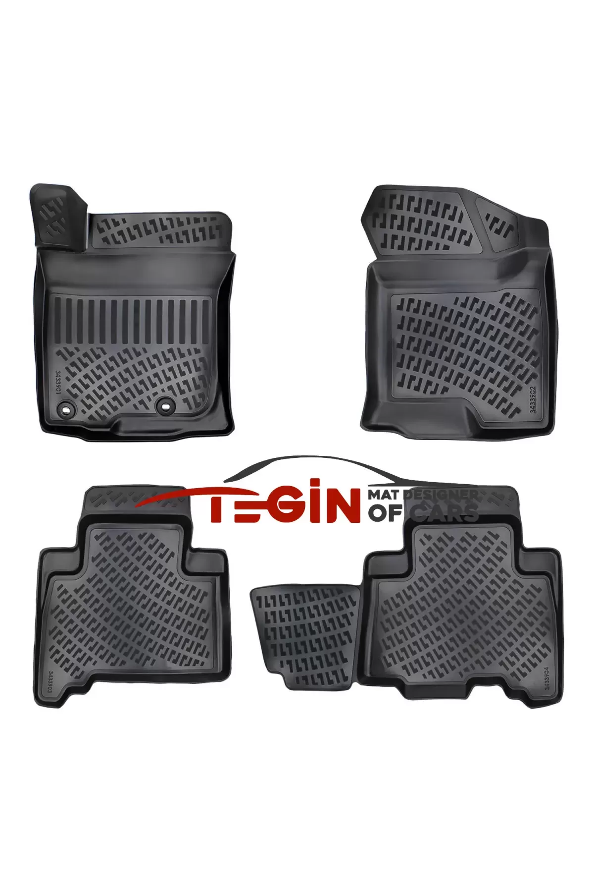 Toyota Land Cruiser Prado J150 2015 Bagaj Havuzu + Siyah 3D Paspas