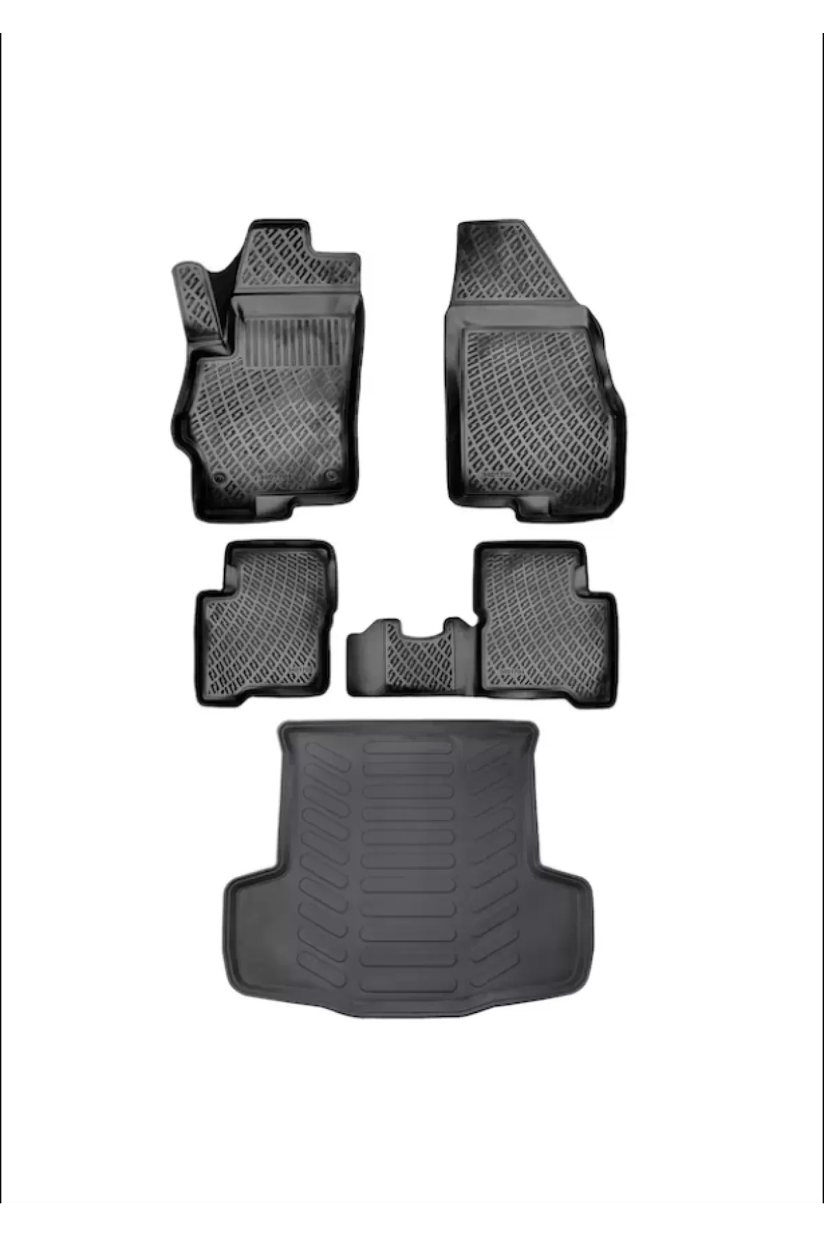 Volvo XC60 2023 Bagaj Havuzu + Siyah 3D Paspas 7 Parça