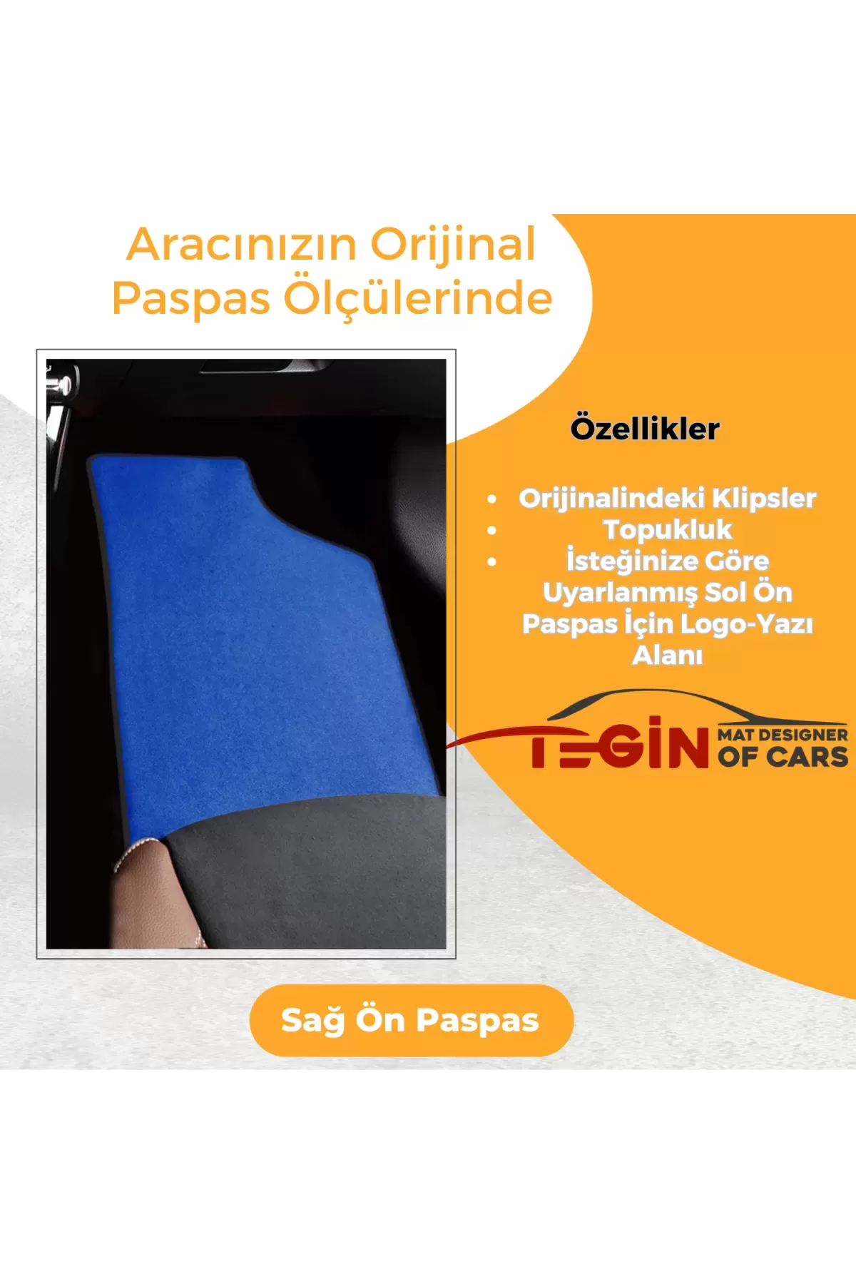 Opel Zafira B 2005-2014 Prime Mavi Halı Siyah Kenar Halı Paspas