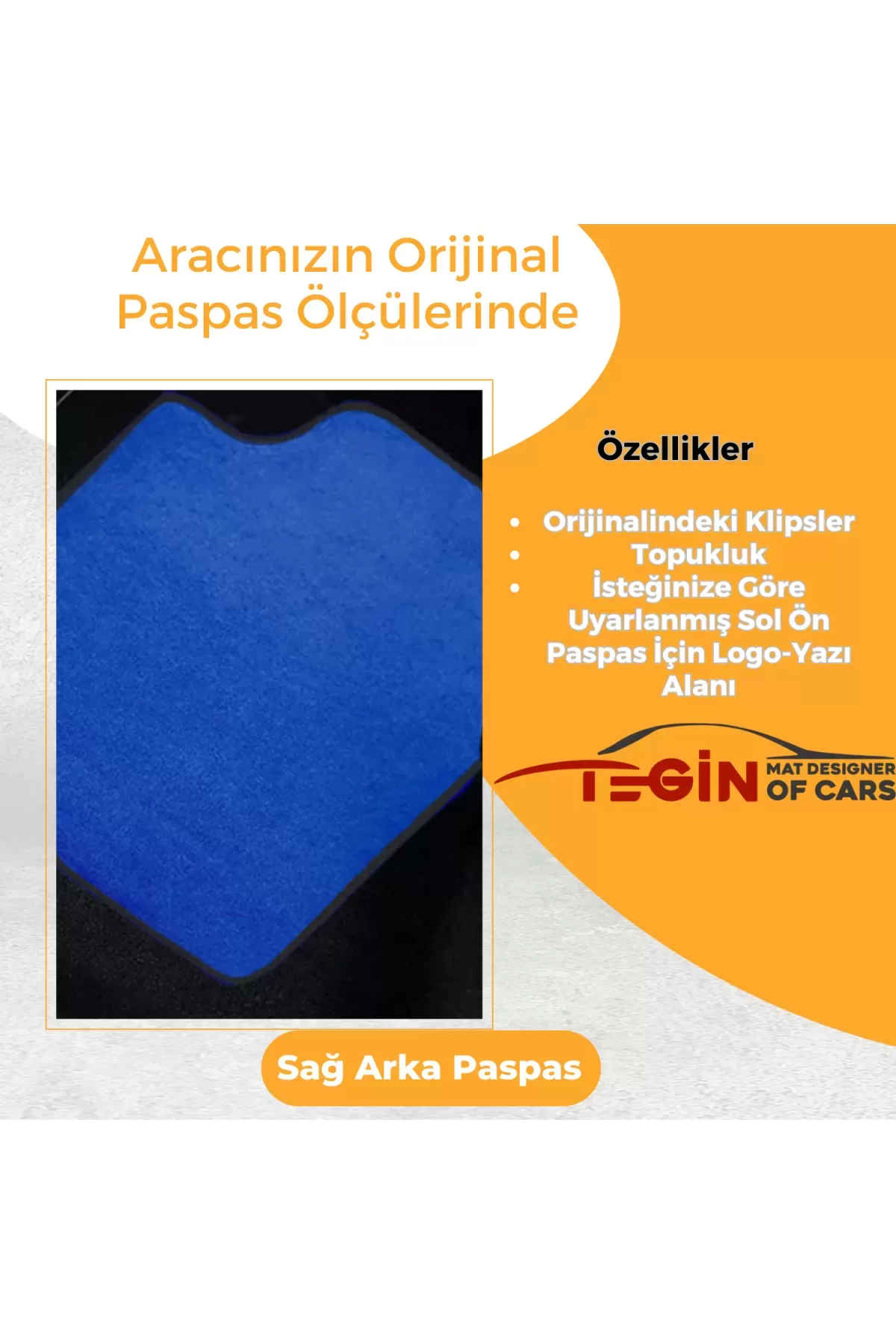 Opel Zafira B 2005-2014 Prime Mavi Halı Siyah Kenar Halı Paspas