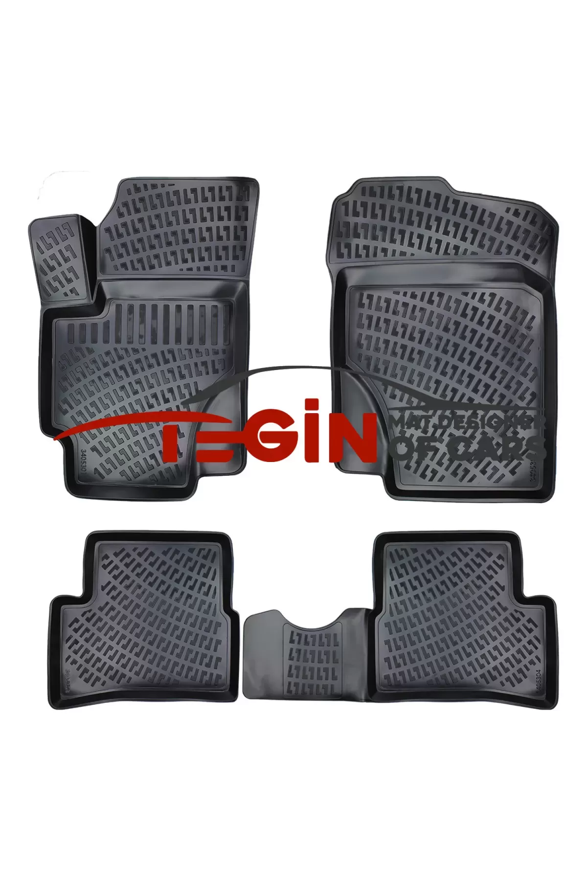 Kia Rio 2007 3D Havuzlu Paspas Siyah