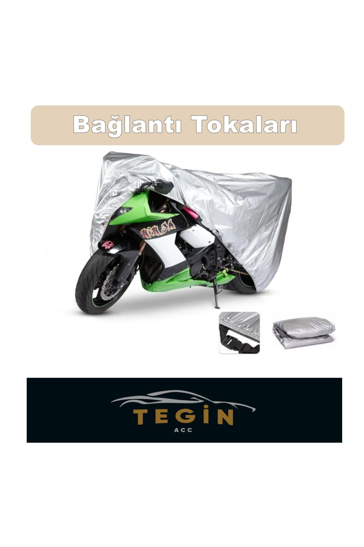 Piaggoi Fly 100 Çantalı Motosiklet Motor Koruma Brandası Gümüş Prestij Serisi