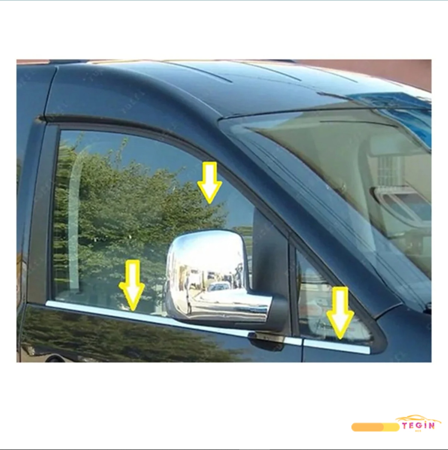 Caddy Mini Van 2003-2014 Ayna Kapağı 2 Parça Abs Krom