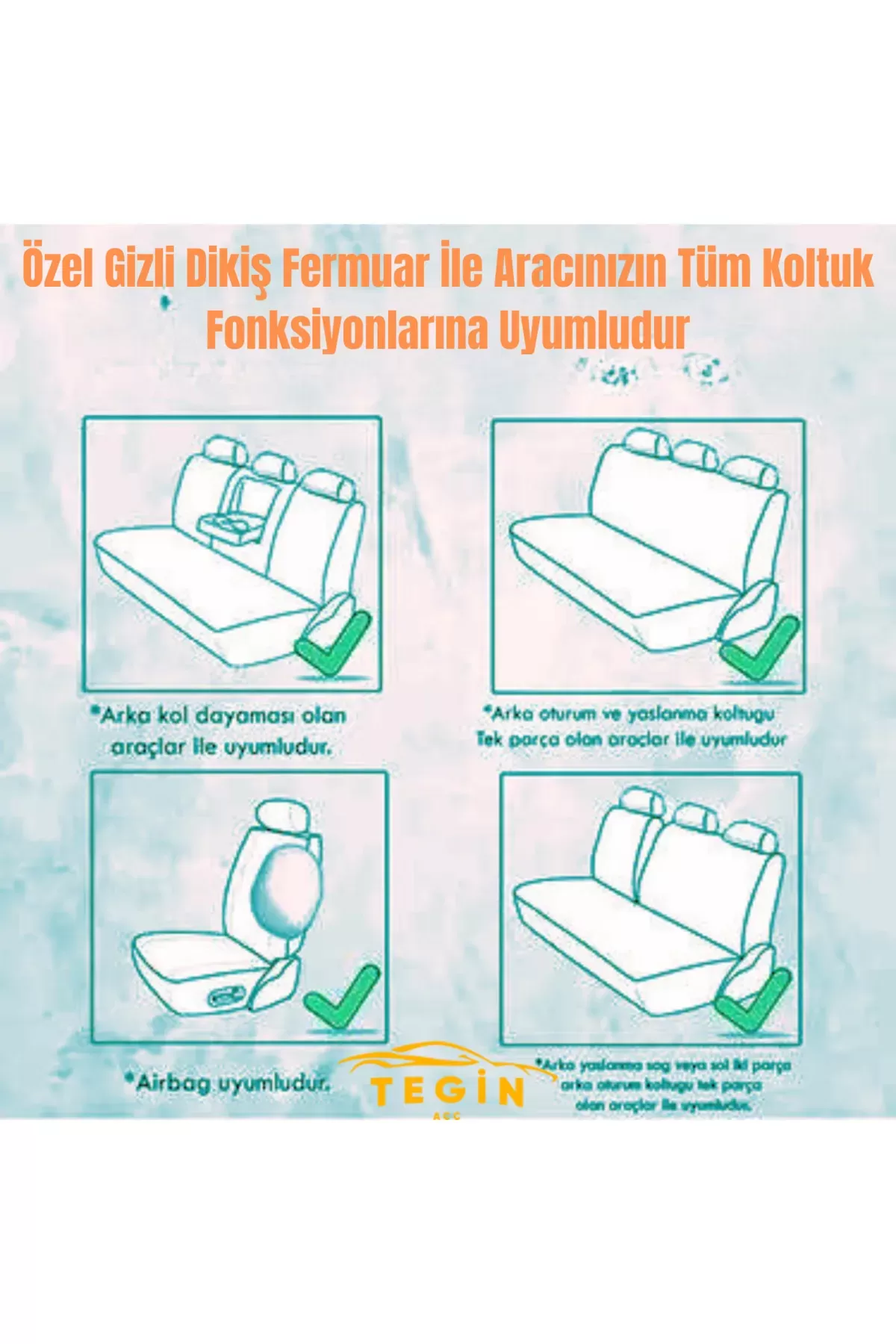 Arı Serisi Gri Pamuklu Kumaş Koltuk Kılıfı Ticari 2+1 Siyah Yeşil