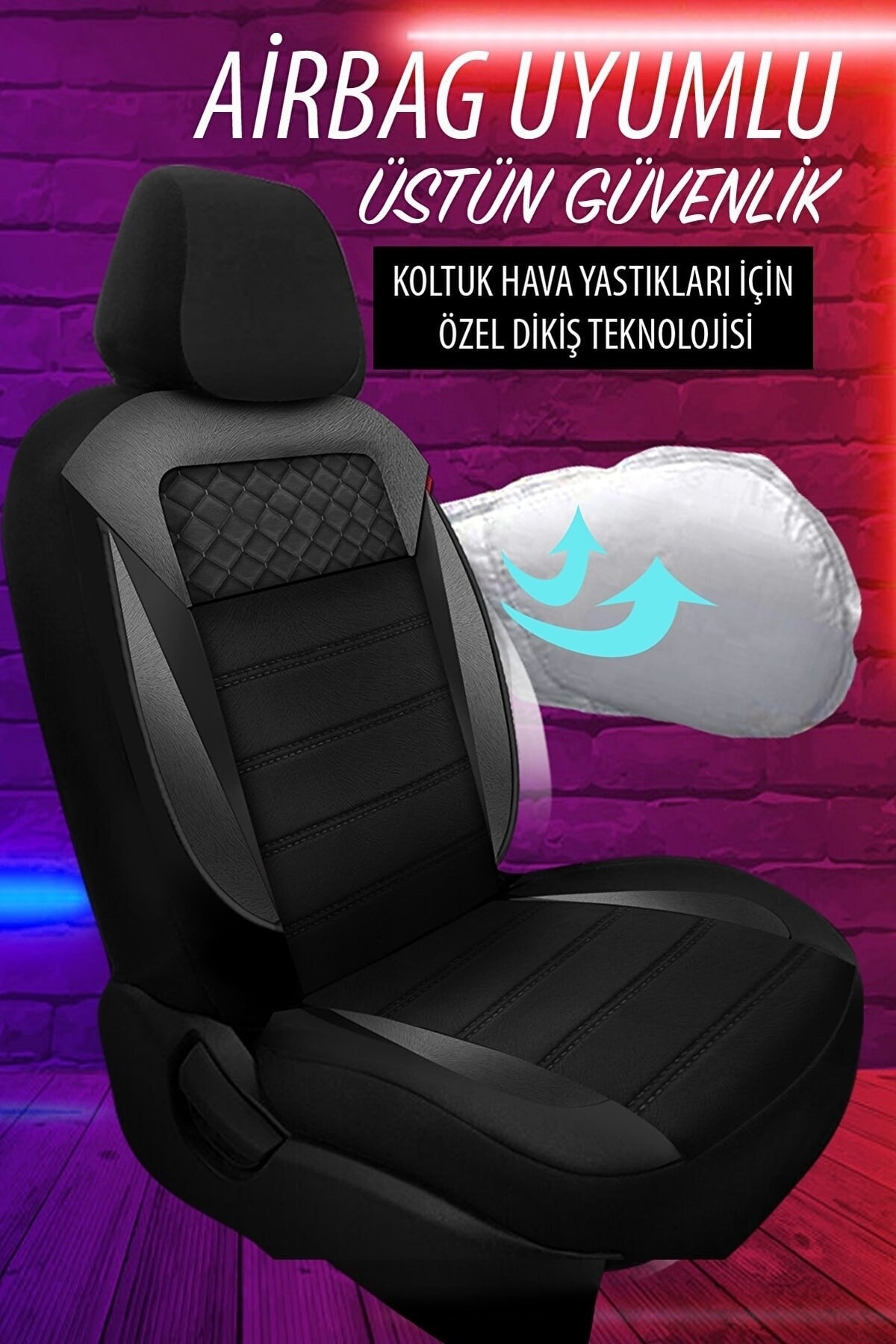Sport Tahran Serisi Tay Tüyü Koltuk Kılıfı Takımı Füme