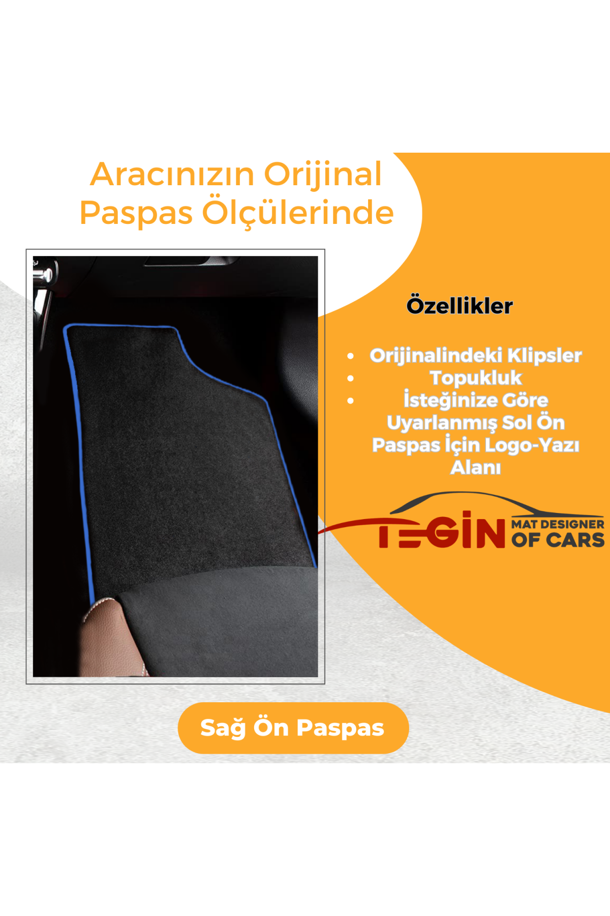 Hyundai Accent Blue 2011 Ve Sonrası Prime Siyah Halı Mavi Kenar Halı Paspas