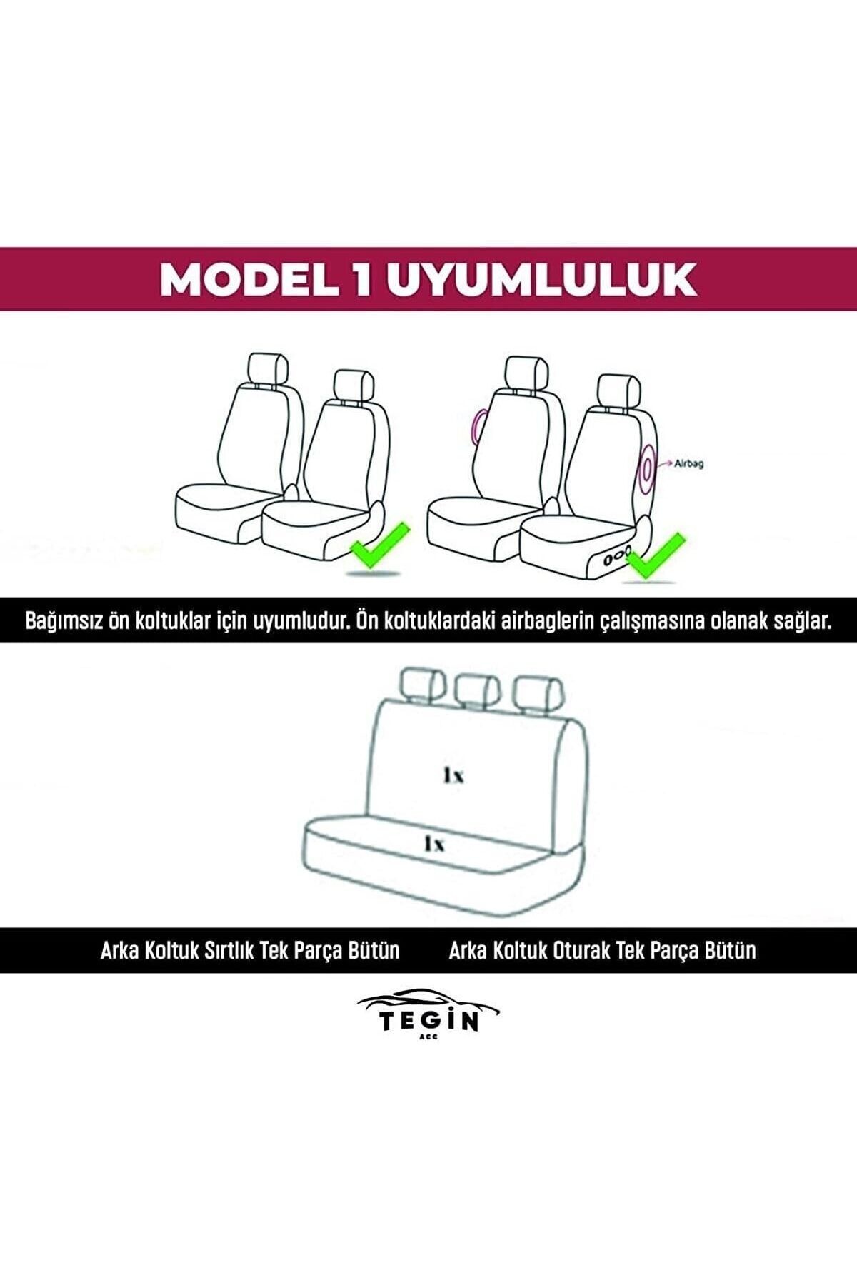 Vira Serisi Araba Koltuk Kılıfı Seti Hava Yastığına Uygun Sertifikalı Koruma Siyah Beyaz