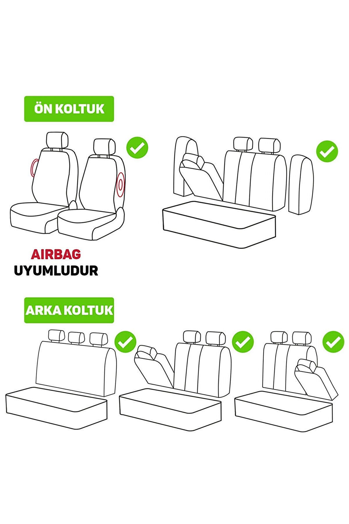 Subaru Impreza Sedan-hatchback 2008-2011 Aracınıza Uyumlu Koltuk Kılıfı Jakar Deri Taba