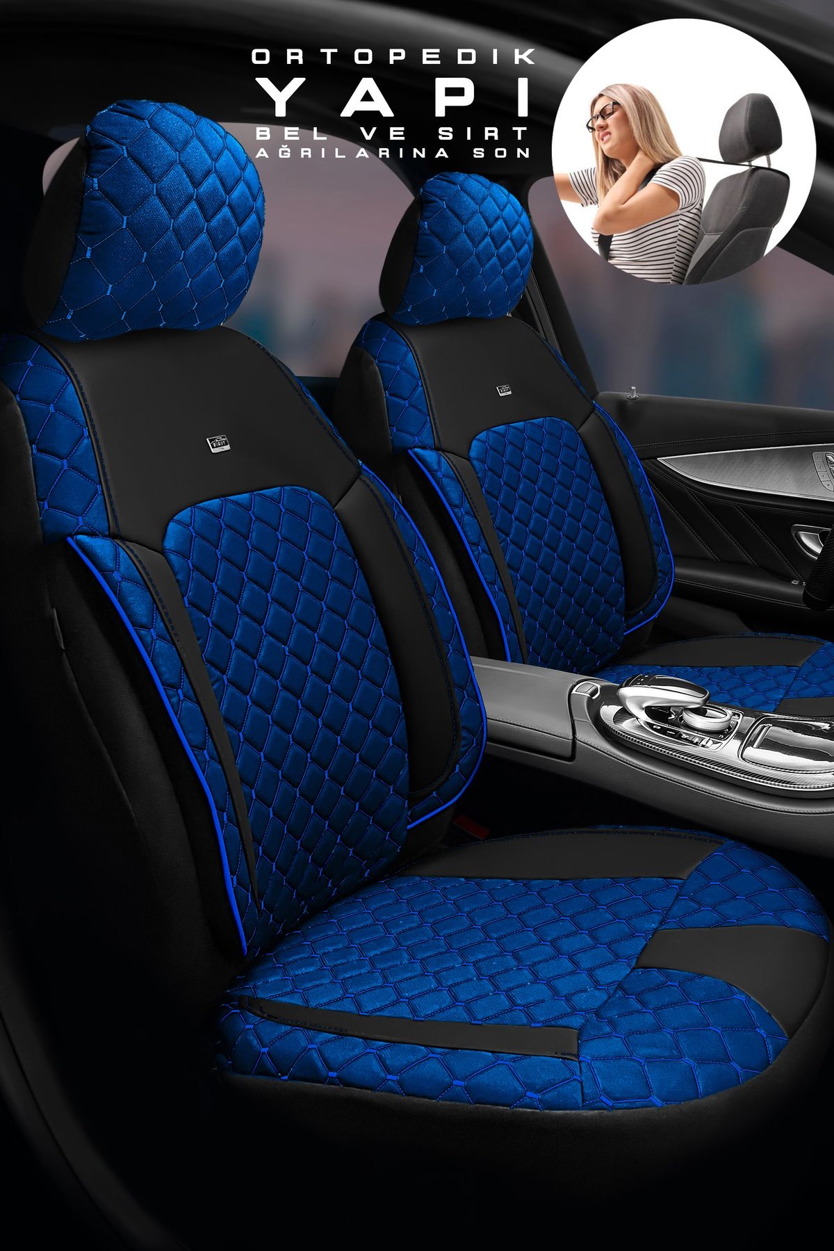 Fiat Doblo 3 + 4 Elegans 5 Ve 7 Kişi Hafif Ticari 2009-2021 Aracınıza Uyumlu Ticari Mavi Kırmı