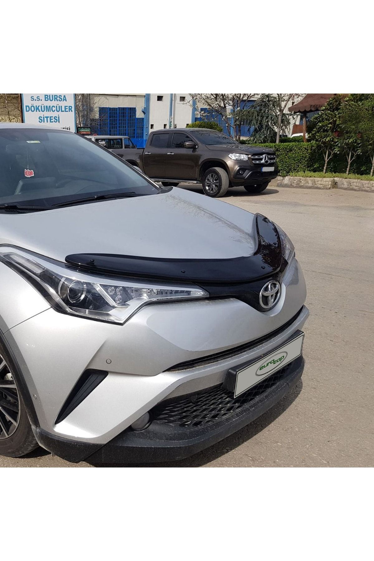 Toyota C-hr Ön Kaput Koruma Rüzgarlığı 3mm Akrilik (ABS) Parlak Siyah Deflektör 2016->