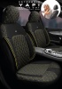 Toyota Auris - 2 Hatchback 2013 Aracınıza Uyumlu Koltuk Kılıfı Jakar Deri Siyah Sarı