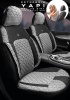 Toyota Auris - 2 Hatchback 2013 Aracınıza Uyumlu Koltuk Kılıfı Jakar Deri Gri