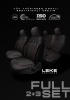 Seat Leon Hatchback 2011-2012 Aracınıza Uyumlu Koltuk Kılıfı Jakar Deri Siyah Krmz