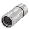 5li paket,Signal connector straight for S-1FL6 HI with rotary pulse encoder 8-pole insulator; union nut Socket contact (0.2-0.25 mm2) for cable diameter 6-8 mm