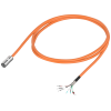 Power cable, Preassembled 4x0.75 for motor S-1FL2 SH48/52 with S200, MOTION-CONNECT 350 Length(m)=5m