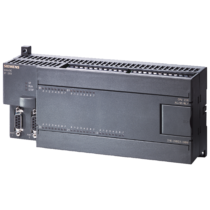 SIMATIC S7-200, CPU 226 Compact unit, DC power supply 24 DI DC/16 DO DC, 16/24 KB progr./10 KB data, 2 PPI/user-programmable int