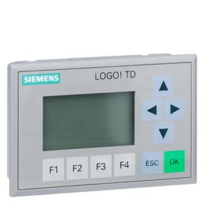 LOGO! TD text display, for LOGO!..0BA6 and..0BA7, 4-row, with cable (2.5 m) and installation accessories, configuration with LOGO! SOFT Comfort V6.0