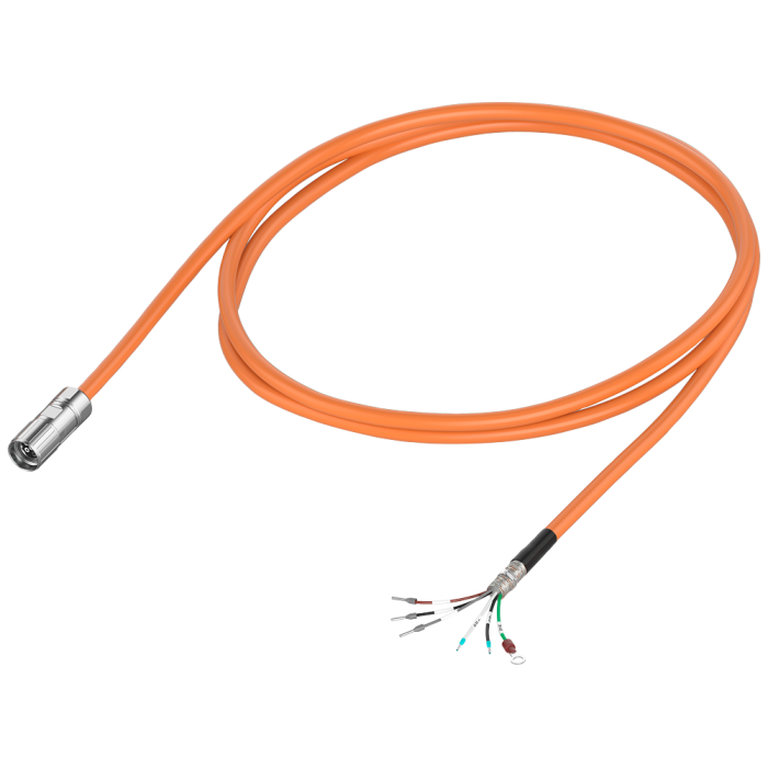 Power cable, Preassembled 4x0.75 for motor S-1FL2 SH48/52 with S200, MOTION-CONNECT 350 Length(m)=5m
