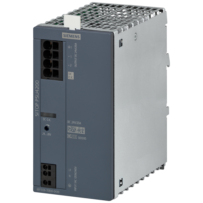 SITOP PSU4200 1AC 24 V/20 A stabilized power supply PSU4200 input: 120/240 V AC output: 24 V DC/20 A
