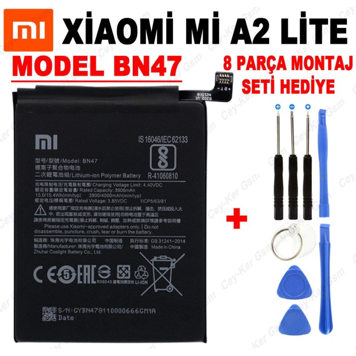 Xiaomi Mi A2 Lite (BN47) Orjinal Kalite Batarya Pil