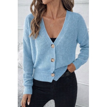 Düğme Detay Triko Bluz