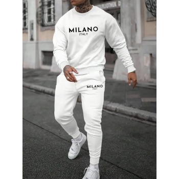 Erkek Uzun Kollu Baskı Detaylı Iki Iplik Takım