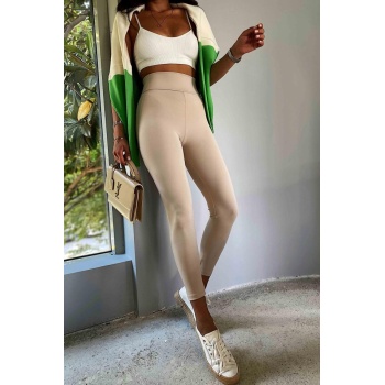 Kadın Yüksek Bel Içi şardonlu Fırsat ürün Toparlayıcı Tayt