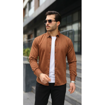 Erkek Uzun Kollu Süet Gömlek