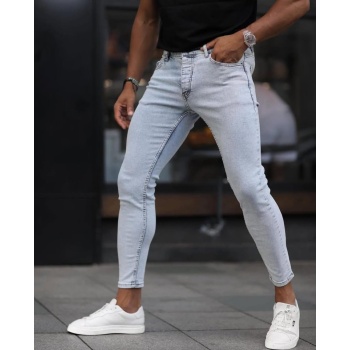 Erkek Buz Mavi Skinny Jean