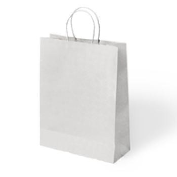 31x12x41 Büküm Saplı Poşet -Beyaz-