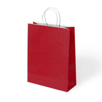 25x12x31 Büküm Saplı Poşet -Kırmızı-