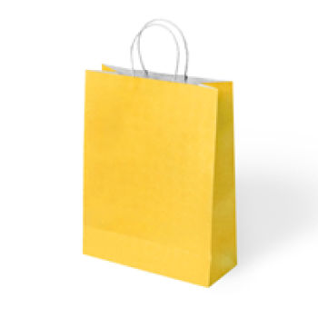 25x12x31 Büküm Saplı Poşet -Sarı-