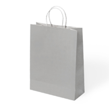 31x12x41 Büküm Saplı Poşet -Gümüş-