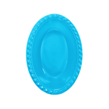 Plastik Oval Kase 8li -Turkuaz-