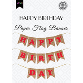 BNR62 Happy Birthday Harf Afiş -Kraft Kırmızı-