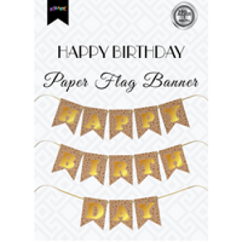 BNR62 Happy Birthday Harf Afiş -Kraft Altın-