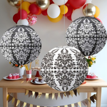 Anagram Kağıt Fener Seti 3lü Damask Desenli