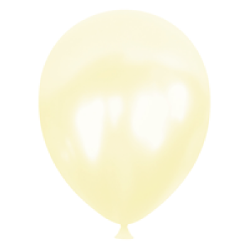 12 Eco Metalik Balon 100lü -Krem-