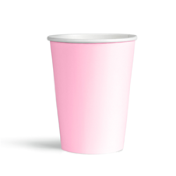 Karton Bardak 8oz 8li -Makaron Pembe-