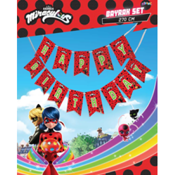 Miraculous Super Heroez Happy Birthday Harf Afiş