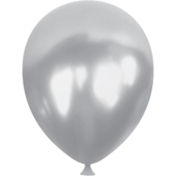 10 Metalik Balon 100lü -Gümüş-