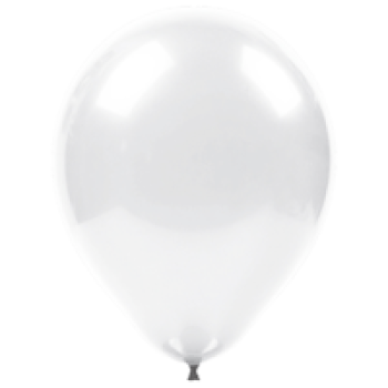 10 Metalik Balon 100lü -Beyaz-