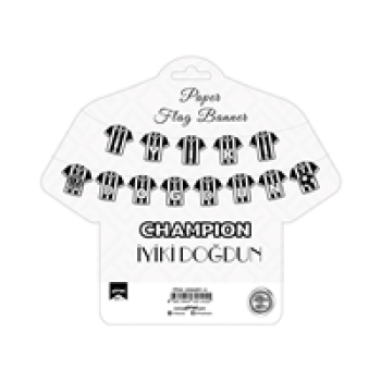 İyi ki Doğdun Harf Afiş -Champion Siyah Beyaz-