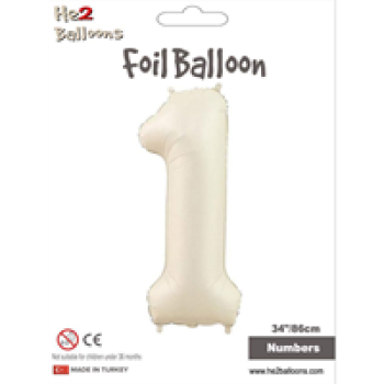 Rakam Folyo Balon 34 Krem -1