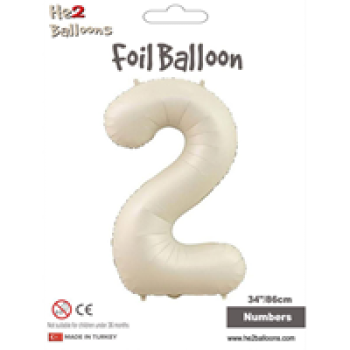 Rakam Folyo Balon 34 Krem -2