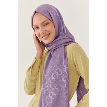 Daka Desen Parlak Jakar Şal - Lavanta