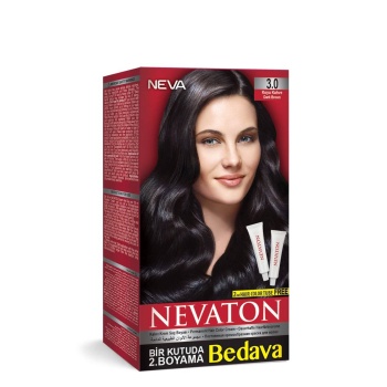 Nevaton Kalıcı Krem Saç Boyası 3.0 Koyu Kahve