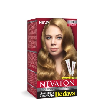 Nevaton Kalıcı Krem Saç Boyası 9.0 Çok Açık Kumral