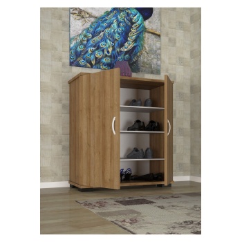 2 Kapaklı 4 Gözlü Ayakkabılık Ayakkabı Dolabı