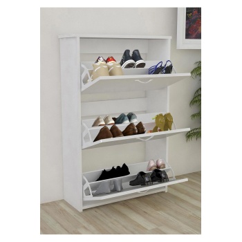 Düşer Kapaklı Ayakkabılık 3 Kapaklı